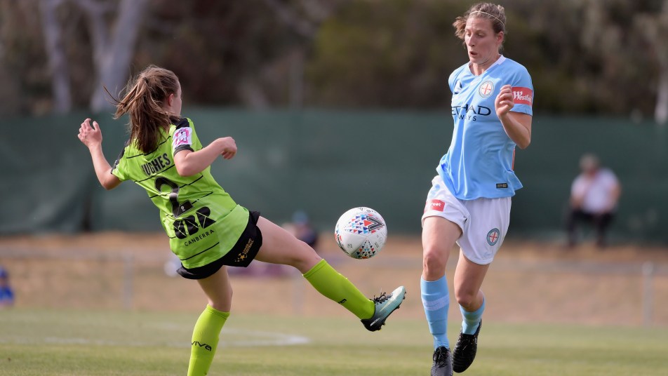 Laura Hughes v Melbourne City in 2018